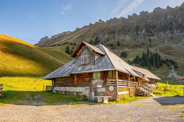 Alp Imbrig auf der Marbachegg Luzern Entlebuch in der Zentralschweiz im Herbst mit Schrattenfluh